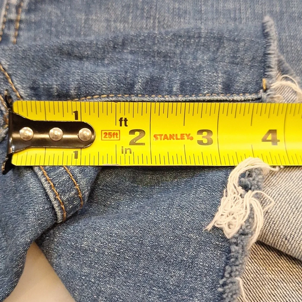 Madewell Denim Shorts Wom 25 Blue High Rise Button‎ Fly Raw Hem Jean Cut Offs